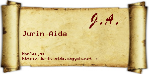 Jurin Aida névjegykártya